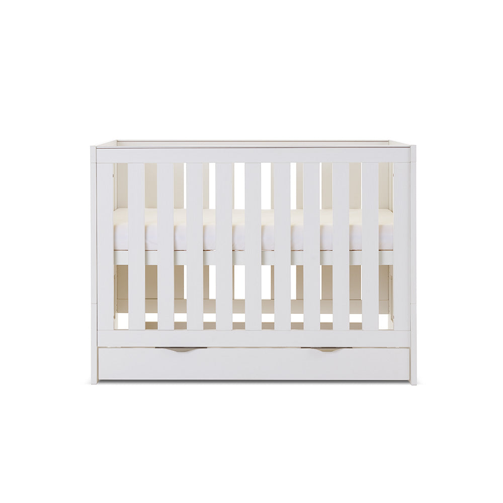 Obaby Nika Mini Cot Bed - White Wash