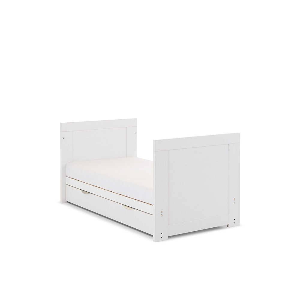 Obaby Nika Mini Cot Bed - White Wash