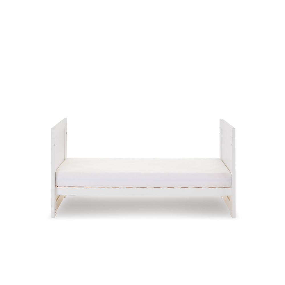 Obaby Nika Mini Cot Bed - White Wash