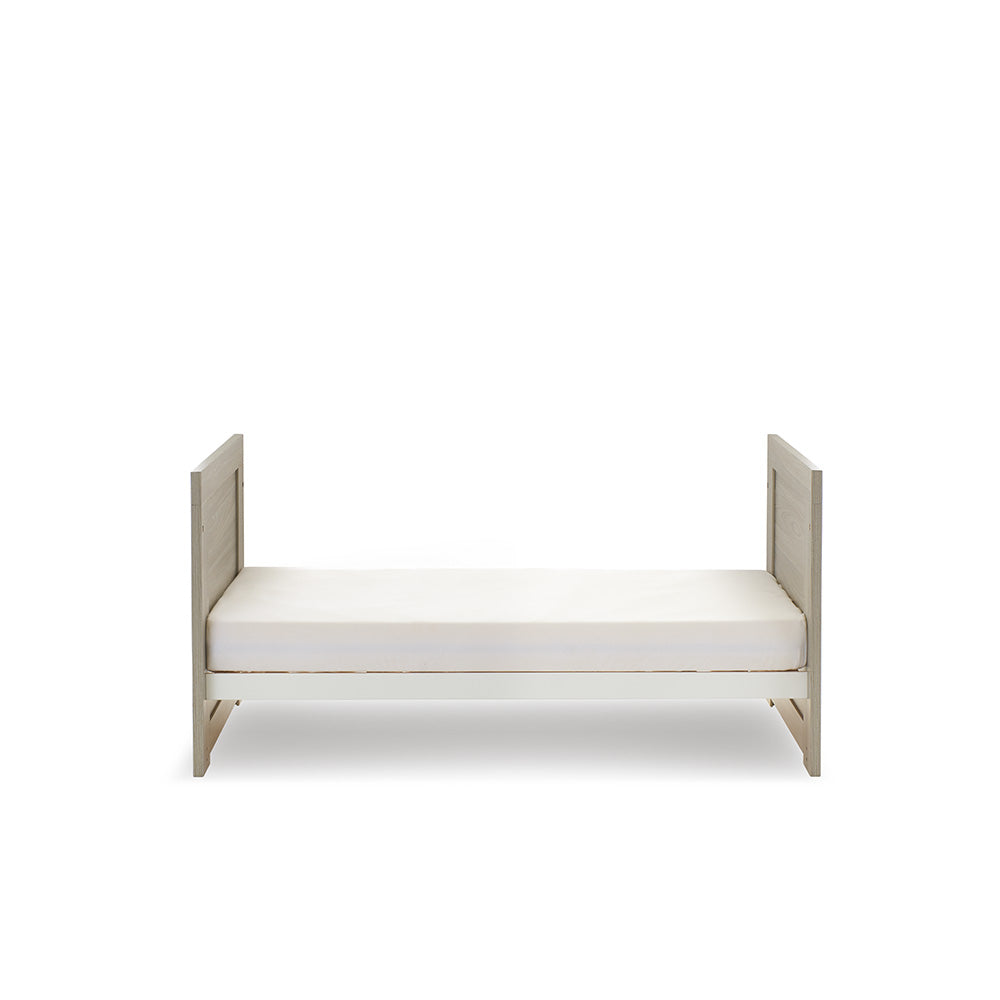 Obaby Nika Mini Cot Bed - Grey Wash & White