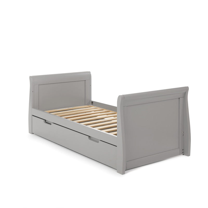 Obaby Stamford Classic Sleigh Cot Bed - Warm Grey