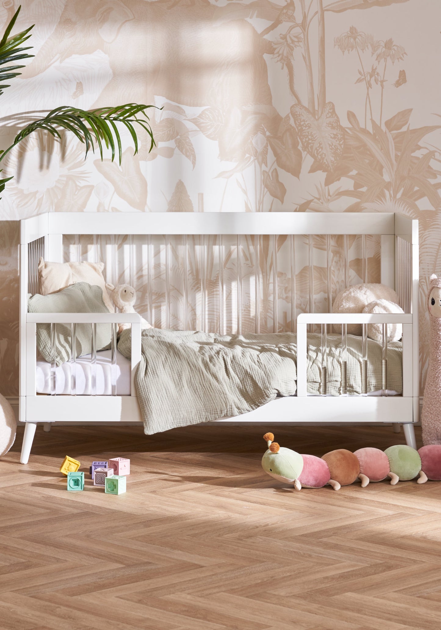 Obaby Maya Cot Bed - White with Acrylic