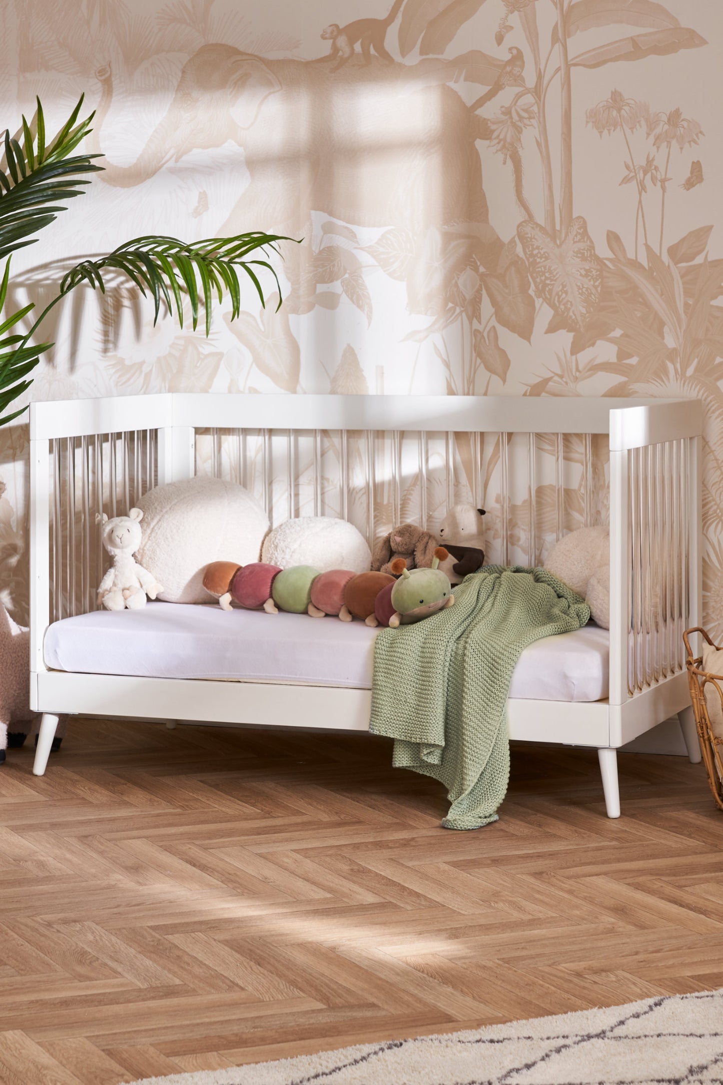 Obaby Maya Cot Bed - White with Acrylic