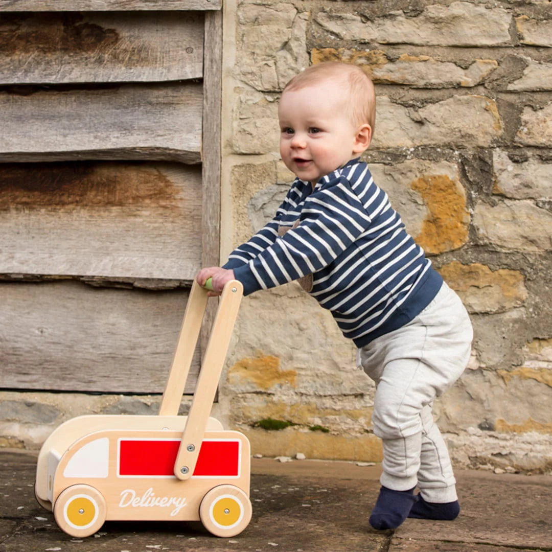 Classic World Delivery Truck Baby Walker With Blocks