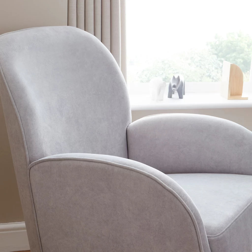 Babymore Freya Nursing Chair With Footstool - Grey