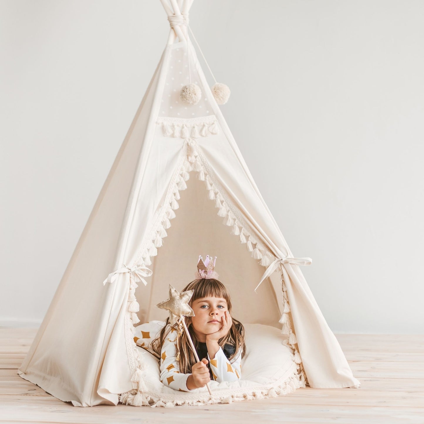 MINICAMP Boho Kids Teepee with Tassels