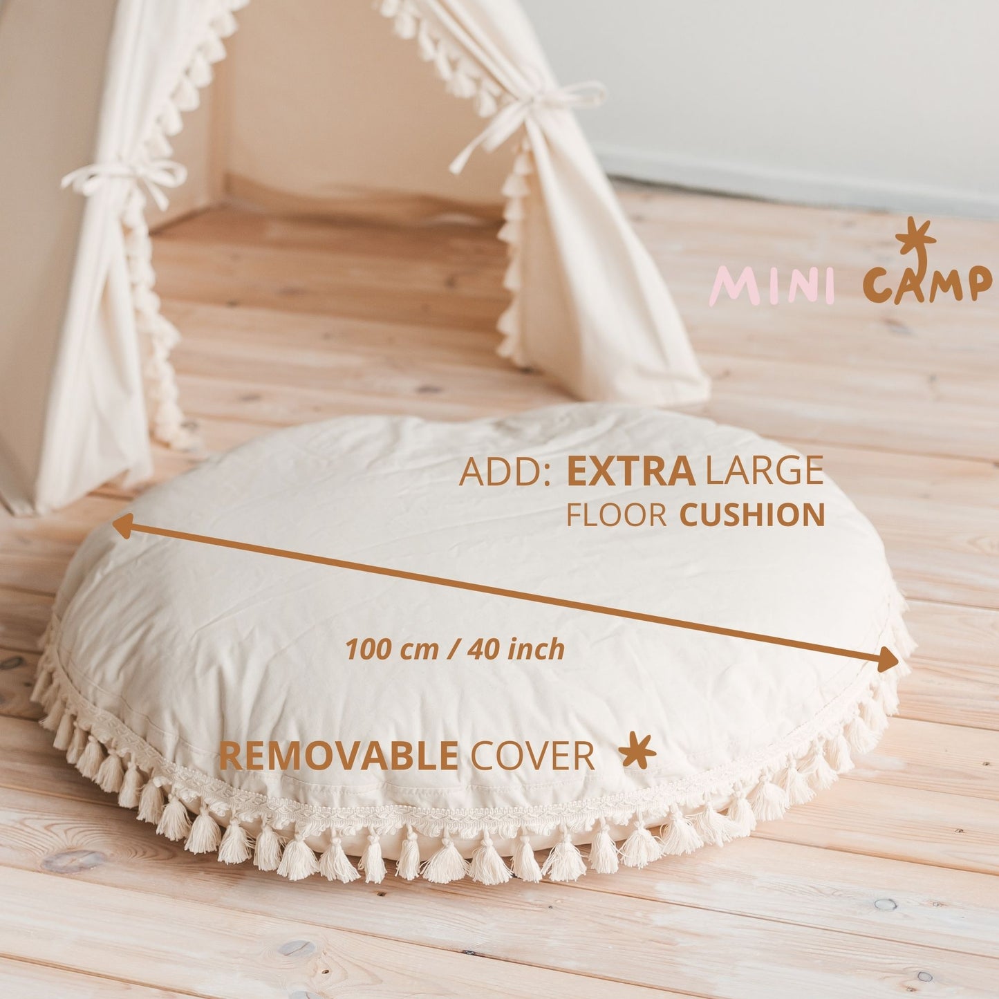MINICAMP Boho Kids Teepee with Tassels