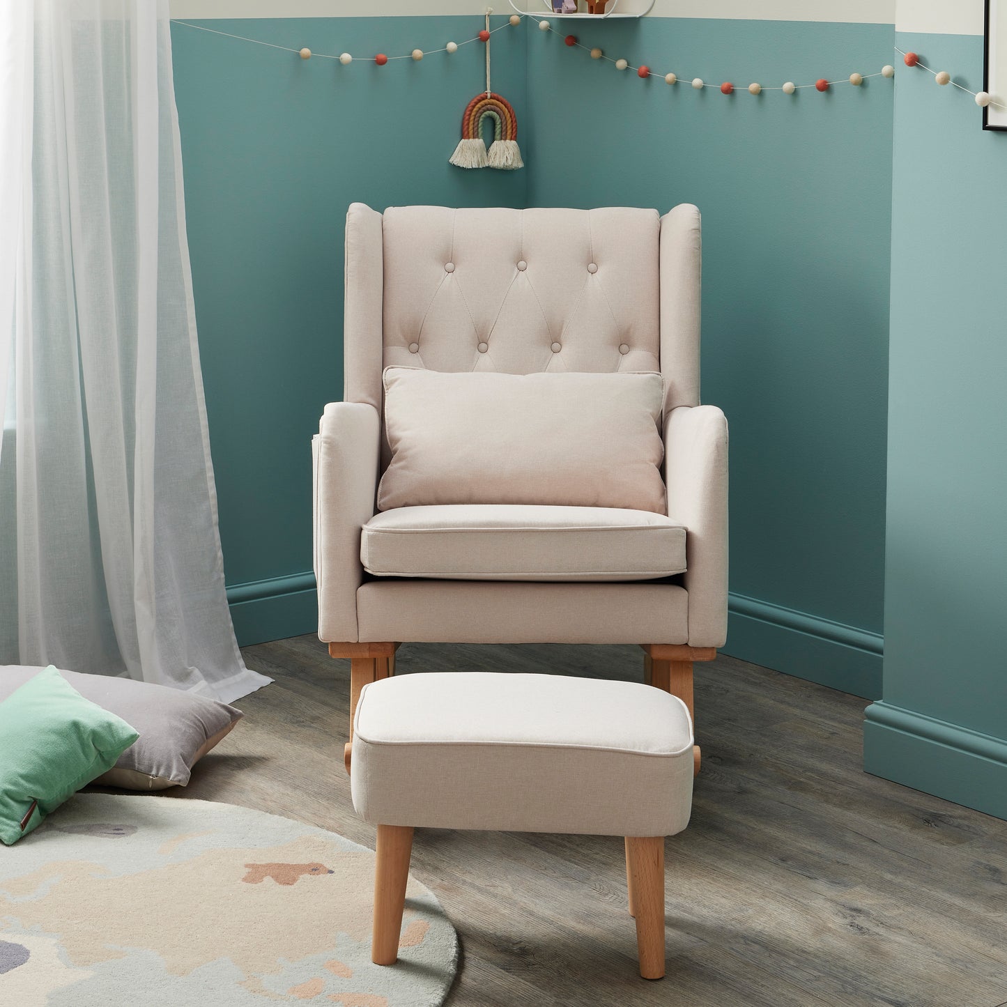 Babymore Lux Nursing Chair with Footstool