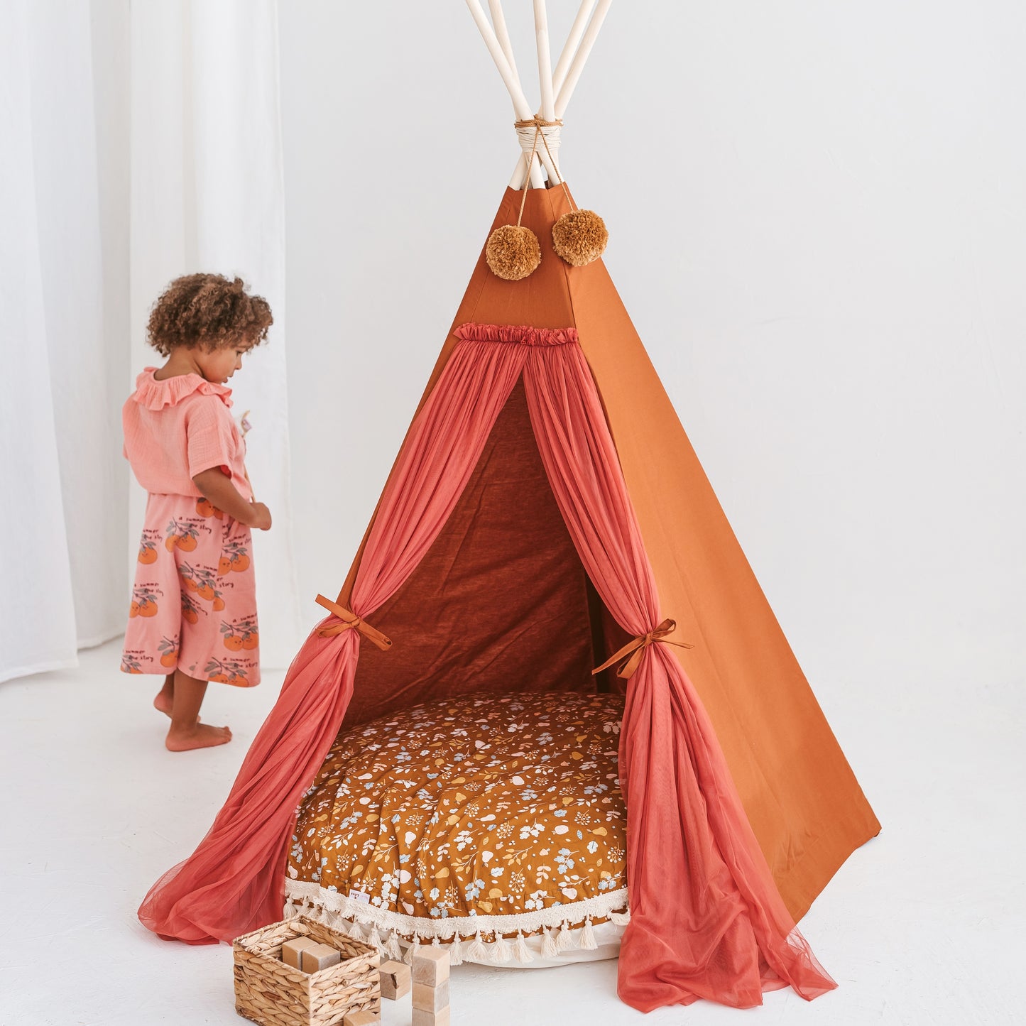 MINICAMP Fairy Kids Play Tent with Tulle in Cognac