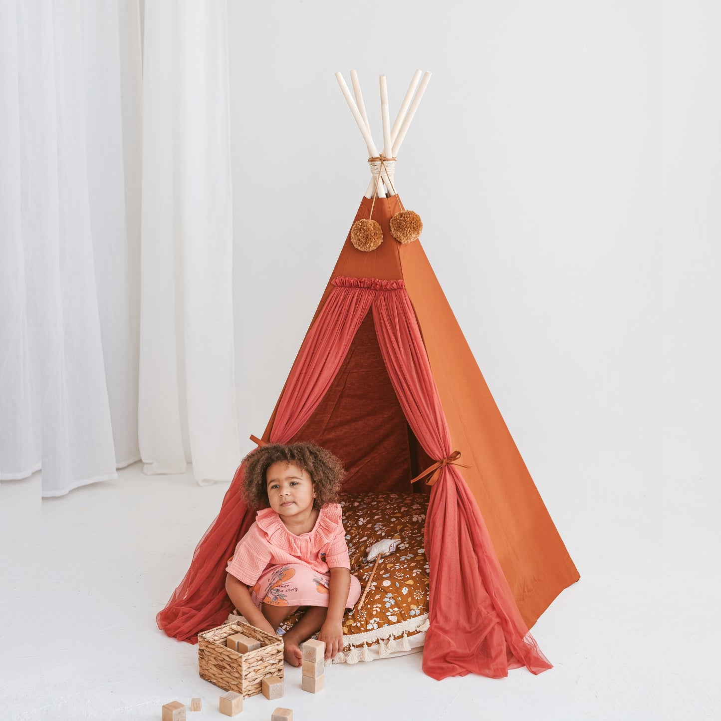 MINICAMP Fairy Kids Play Tent with Tulle in Cognac