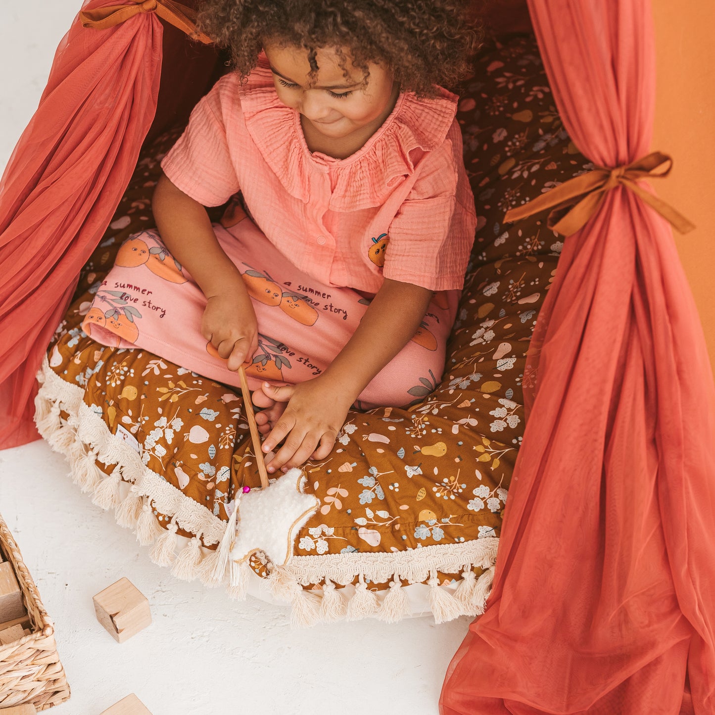 MINICAMP Fairy Kids Play Tent with Tulle in Cognac