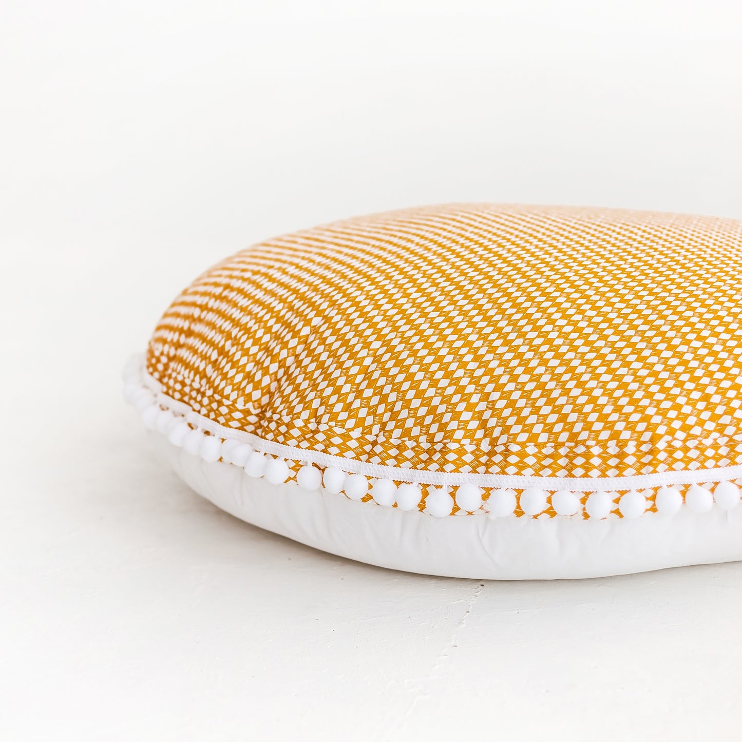 MINICAMP Big Floor Cushion - Rhombus Diamond Mustard