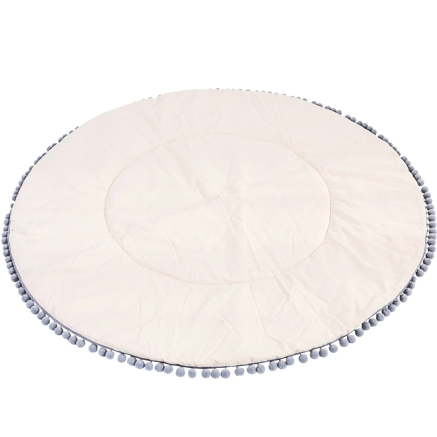 MINICAMP Kids Playmat with Grey Pompom Border