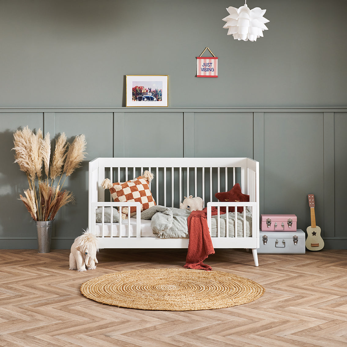 Obaby Maya Cot Bed - Nordic White