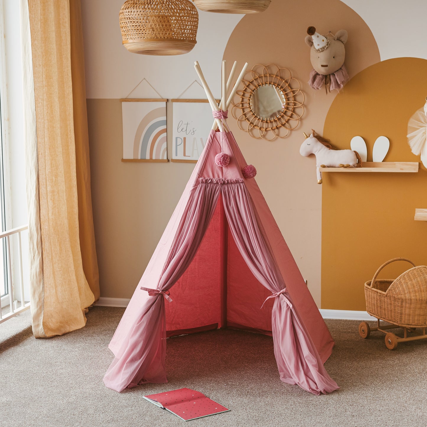 MINICAMP Fairy Kids Play Tent with Tulle in Rose