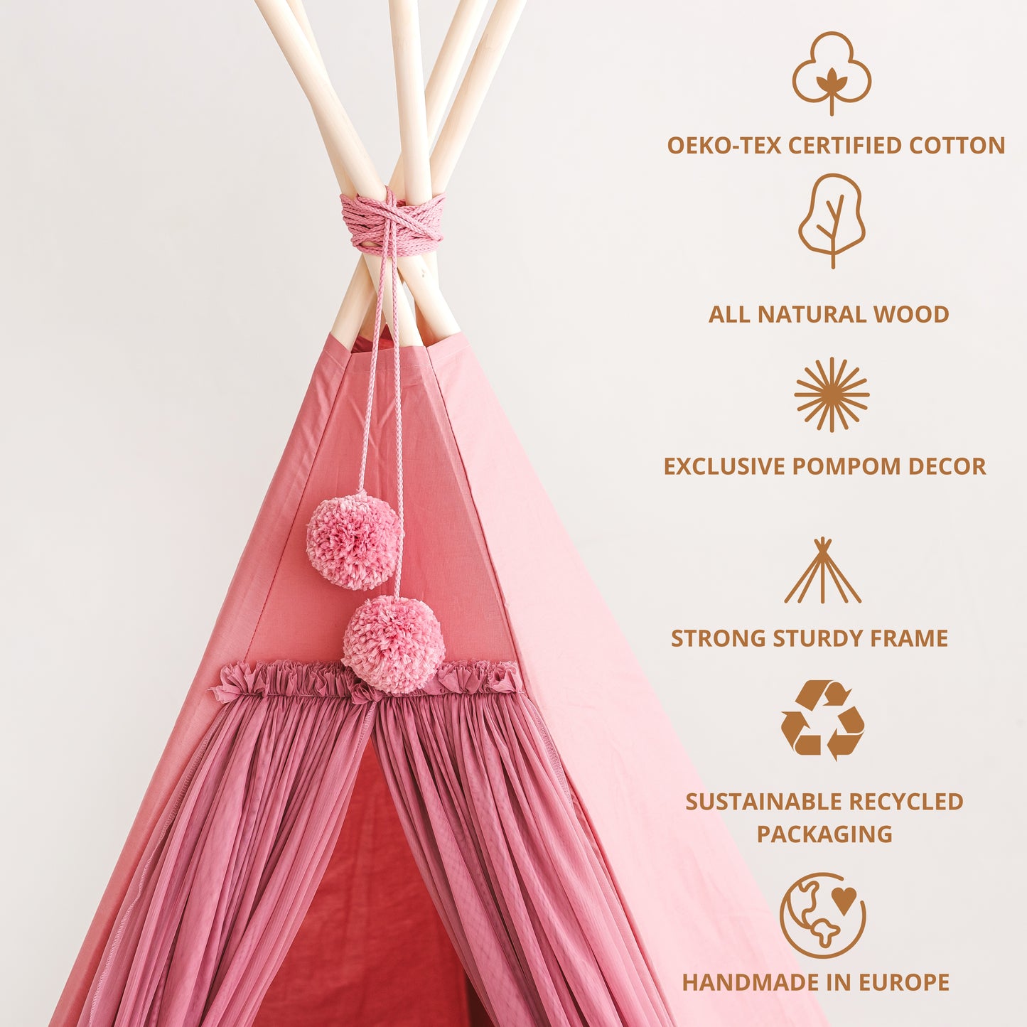 MINICAMP Fairy Kids Play Tent with Tulle in Rose