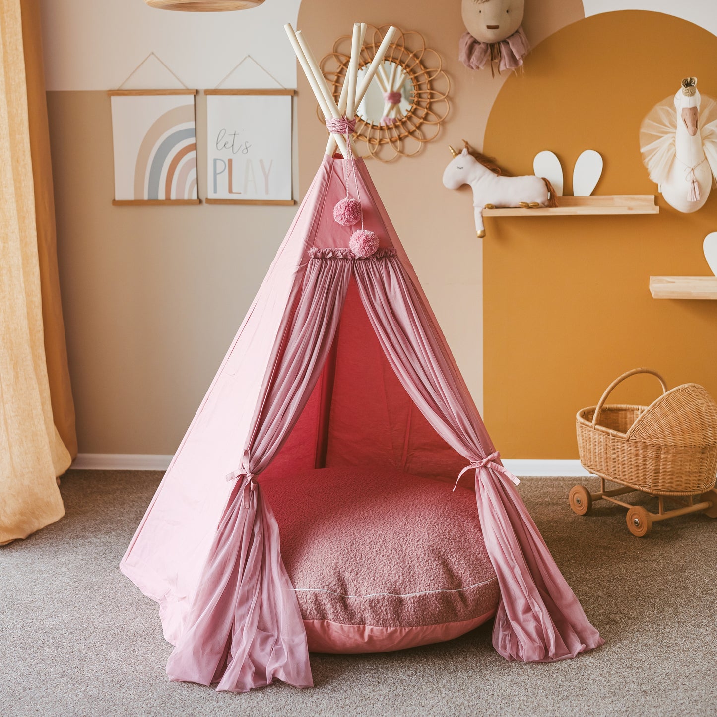MINICAMP Fairy Kids Play Tent with Tulle in Rose