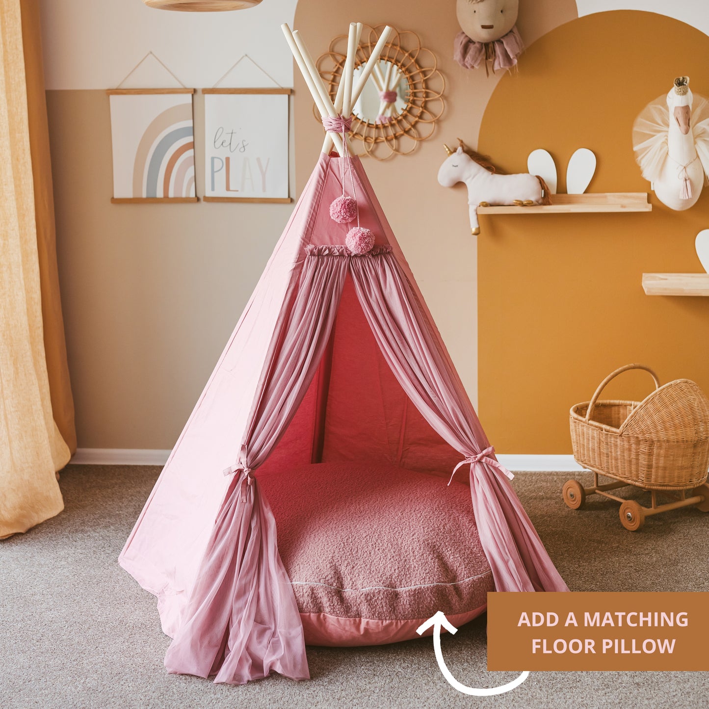 MINICAMP Fairy Kids Play Tent with Tulle in Rose
