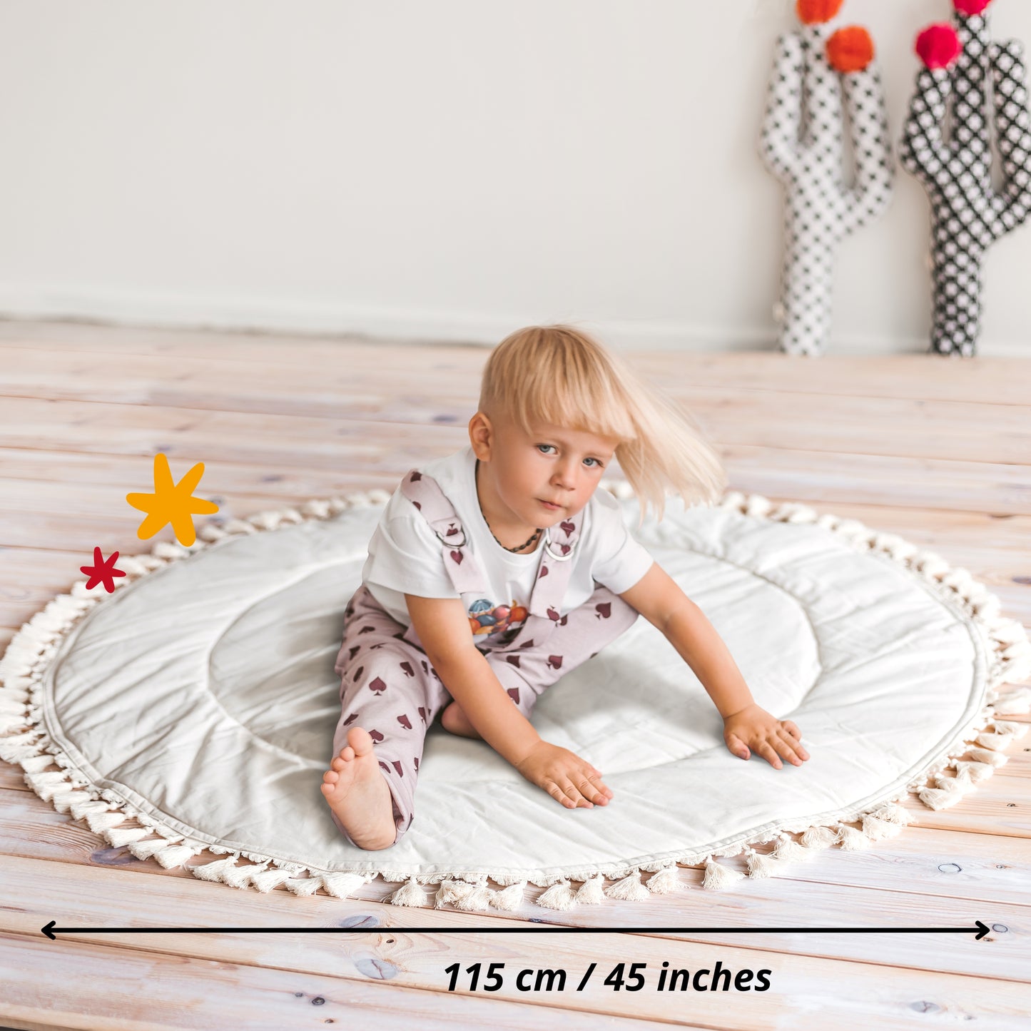 MINICAMP Kids Playmat with Tassel Border