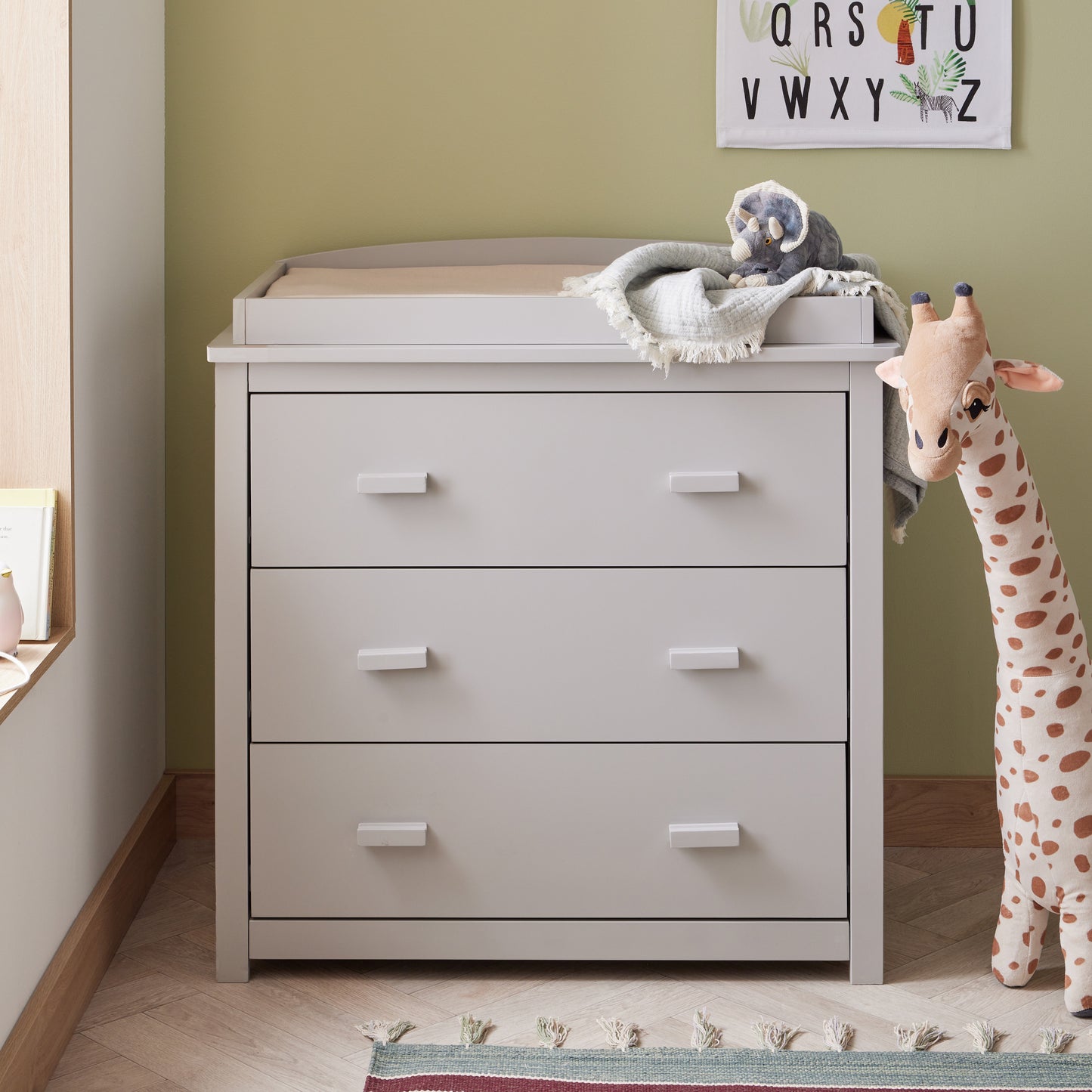 Babymore Mona Mini 2 Piece Universal Nursery Room Set - Grey