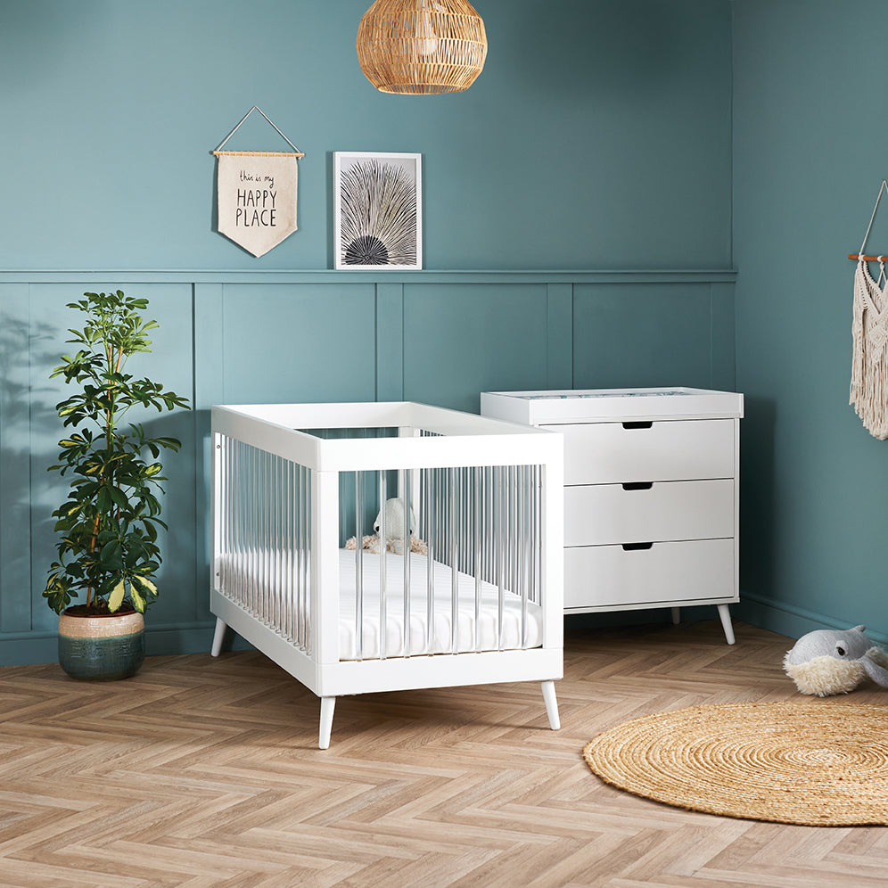 Obaby Maya 2 Piece Room Set - White with Acrylic