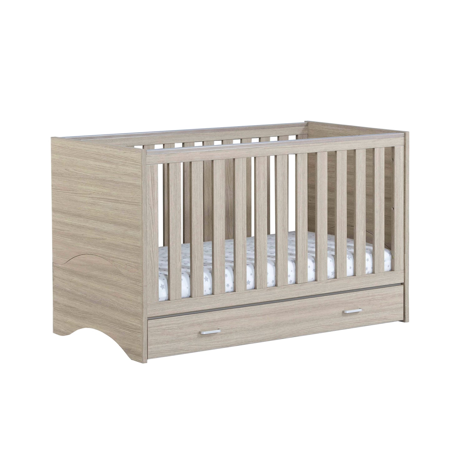 Babymore Veni Cot Bed - Oak