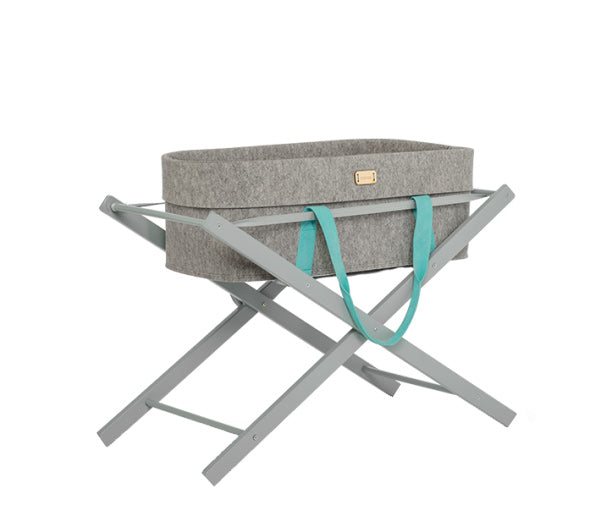 Mokee WoolNest Moses Basket - Azure Drop