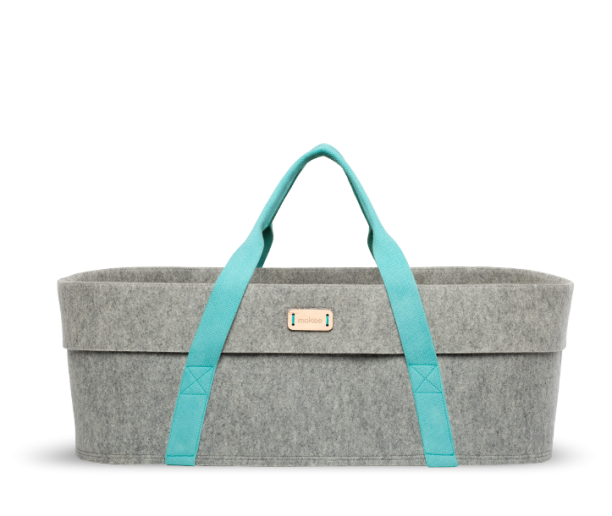 Mokee WoolNest Moses Basket - Azure Drop