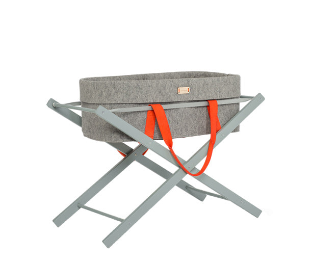 Mokee WoolNest Moses Basket - Azure Drop