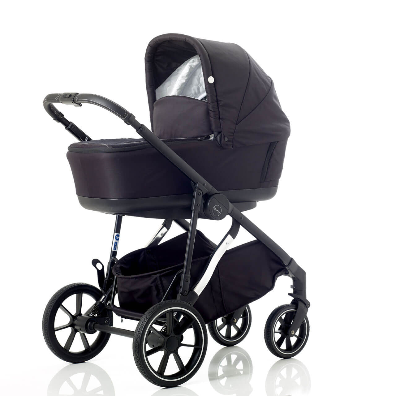 Mee-go Uno+ 3-in-1 Travel System Black/Chrome