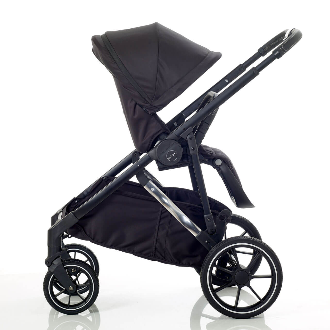 Mee-go Uno+ 3-in-1 Travel System Black/Chrome