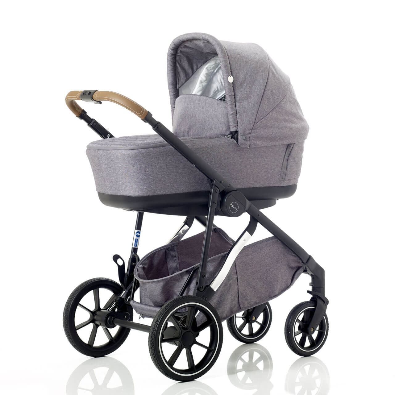 Mee-go Uno+ 3-in-1 Travel System Grey/Chrome
