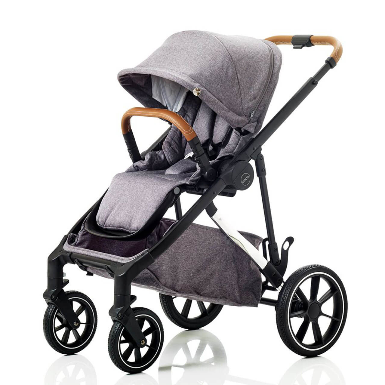 Mee-go Uno+ 3-in-1 Travel System Grey/Chrome