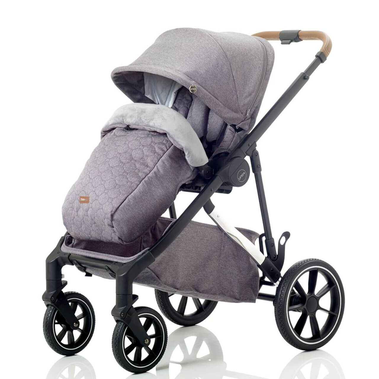 Mee-go Uno+ 3-in-1 Travel System Grey/Chrome