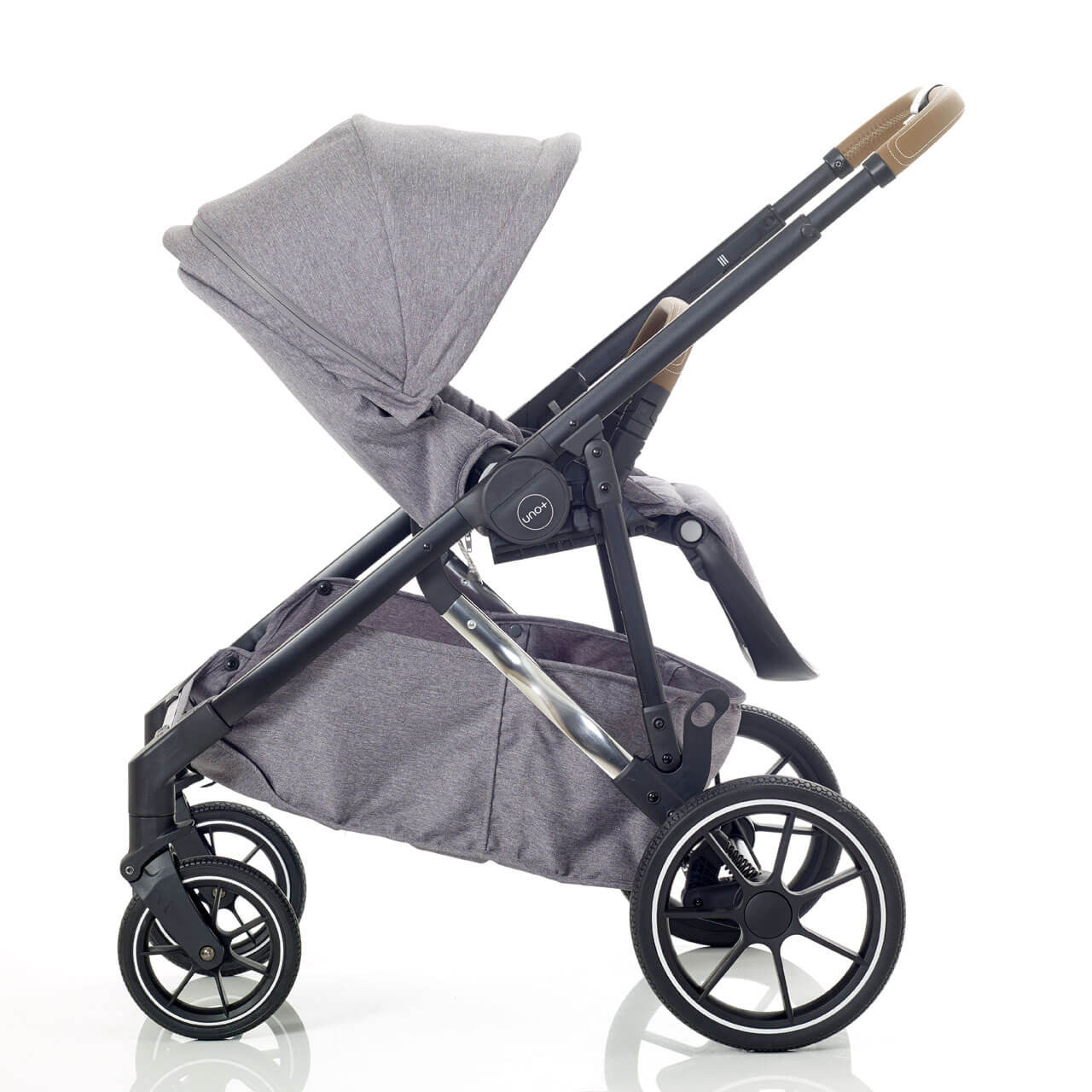 Mee-go Uno+ 3-in-1 Travel System Grey/Chrome