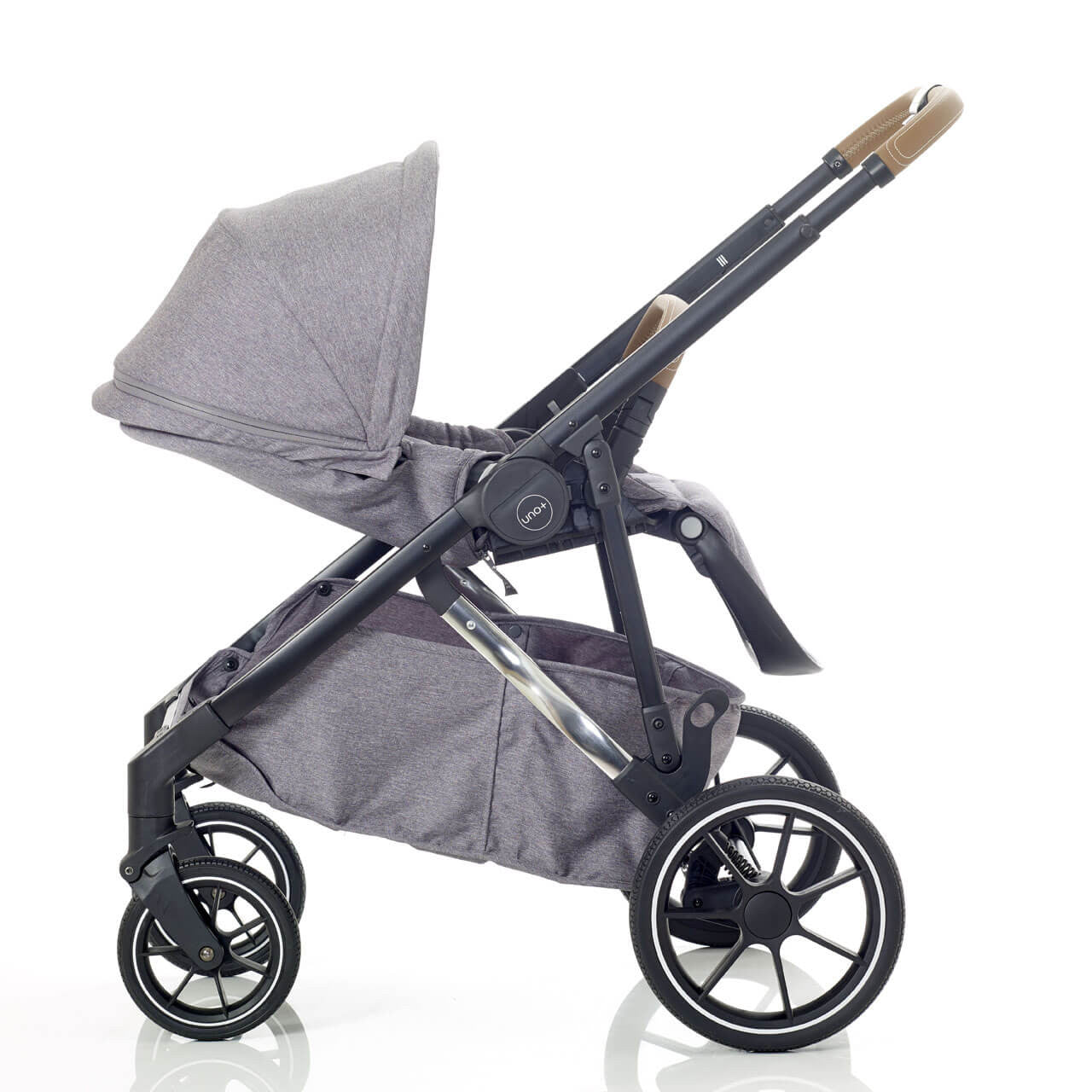 Mee-go Uno+ 3-in-1 Travel System Grey/Chrome