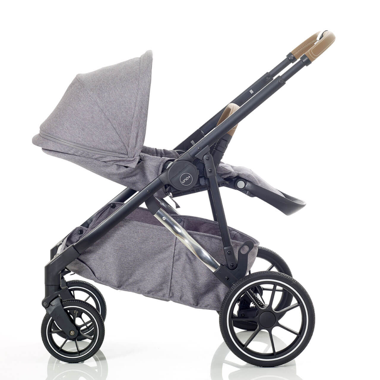 Mee-go Uno+ 3-in-1 Travel System Grey/Chrome