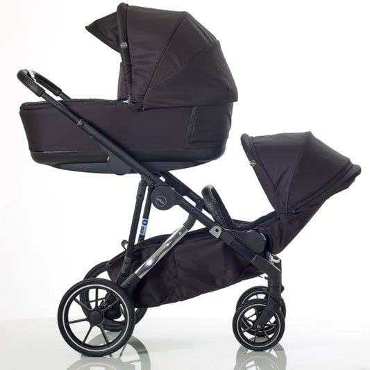 Mee-go Uno+ 2-in-1 Pram & Accessories Black/Chrome