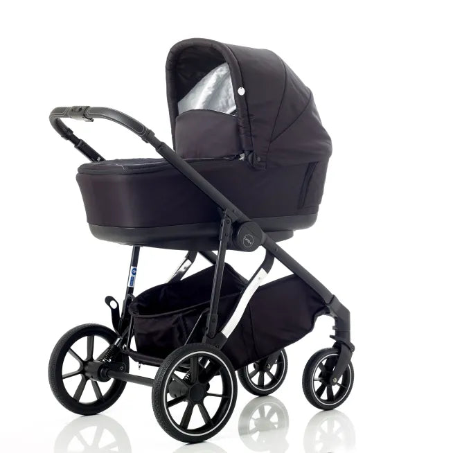 Mee-go Uno+ 2-in-1 Pram & Accessories Black/Chrome