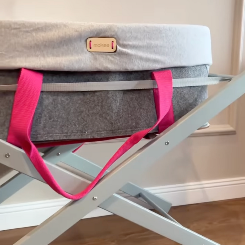 Mokee WoolNest Moses Basket - Azure Drop