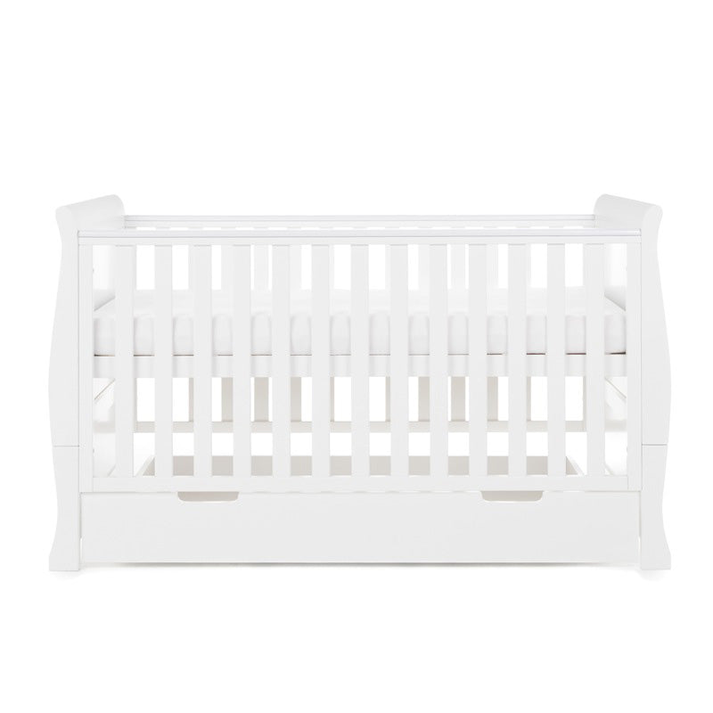 Obaby Stamford Classic Sleigh Cot Bed - White