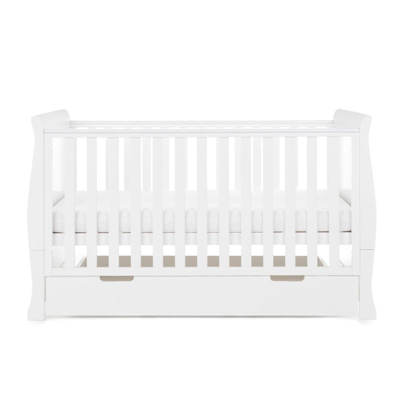 Obaby Stamford Classic Sleigh Cot Bed - White