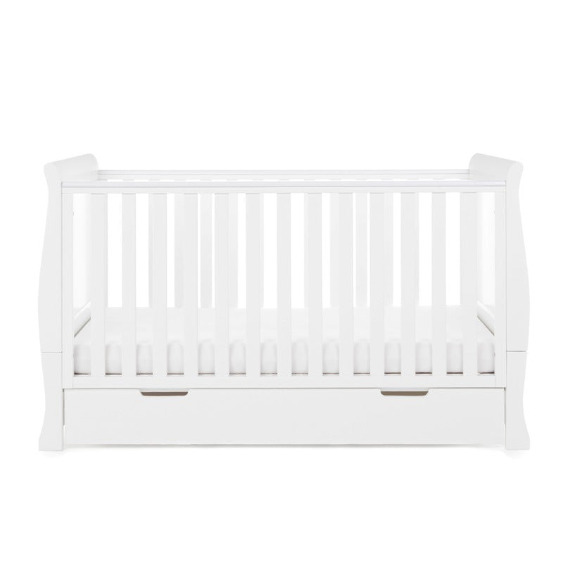 Obaby Stamford Classic Sleigh Cot Bed - White