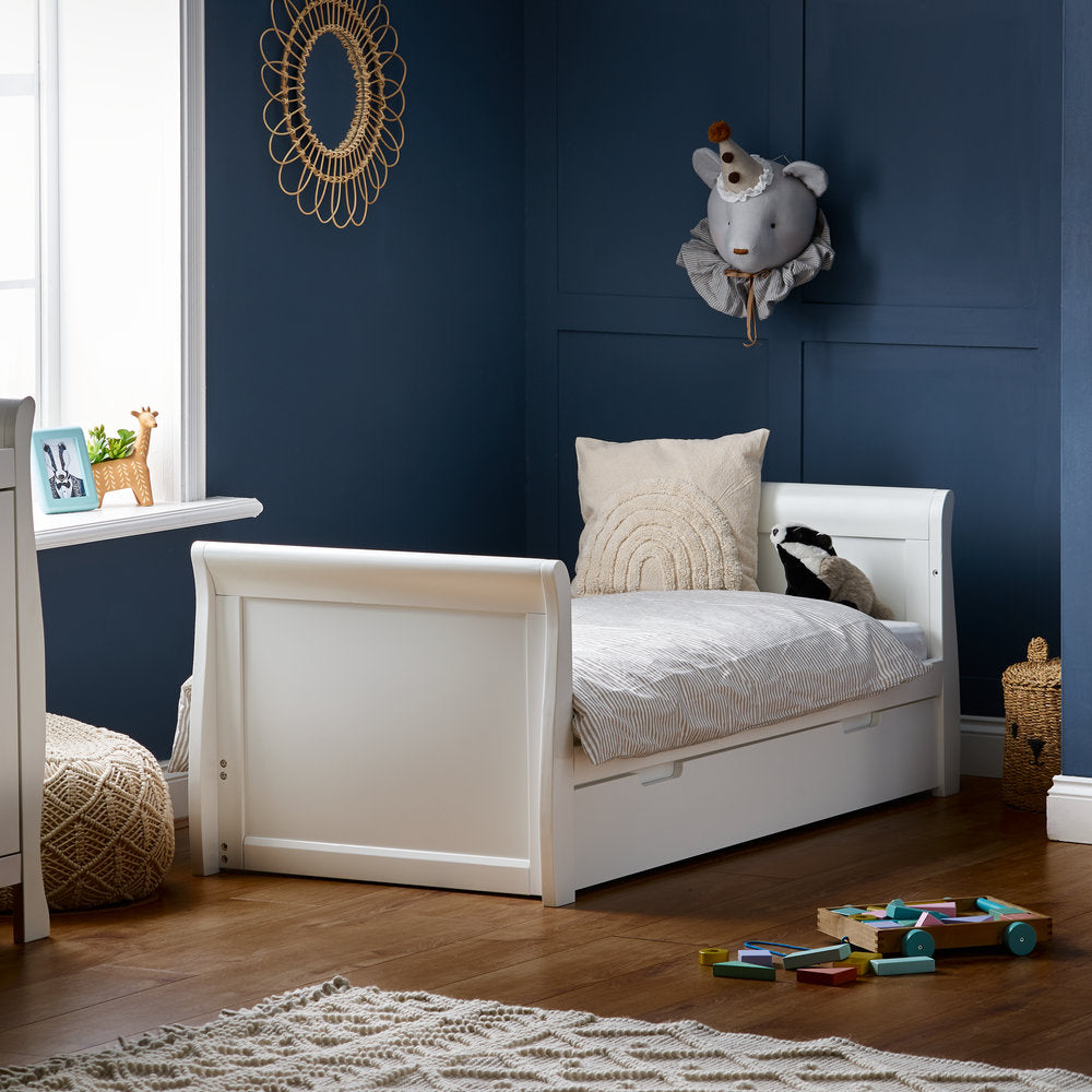 Obaby Stamford Classic Sleigh Cot Bed - White