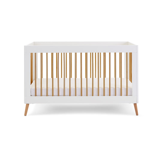 Obaby Maya Cot Bed - White with Natural