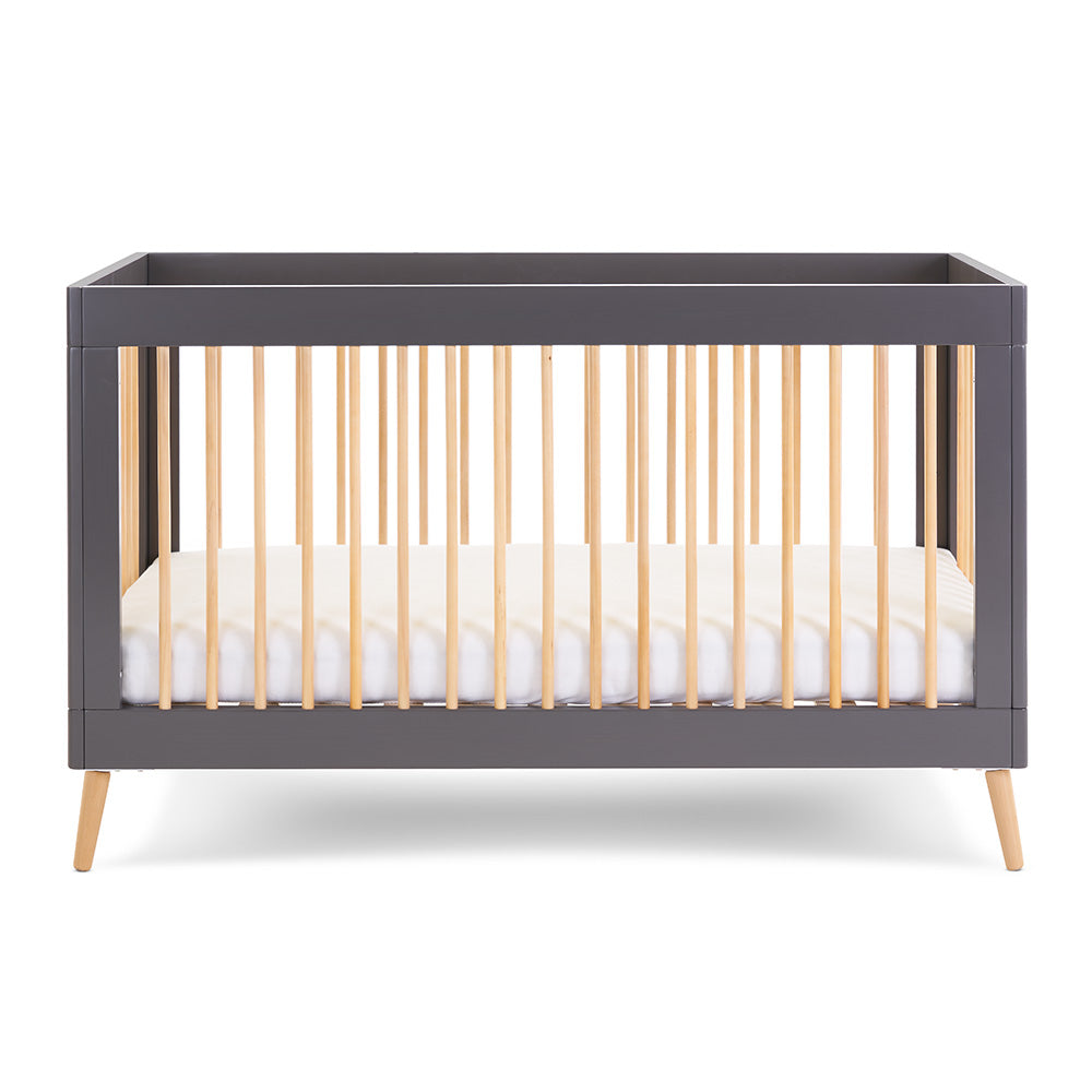 Obaby Maya Cot Bed - Slate with Natural