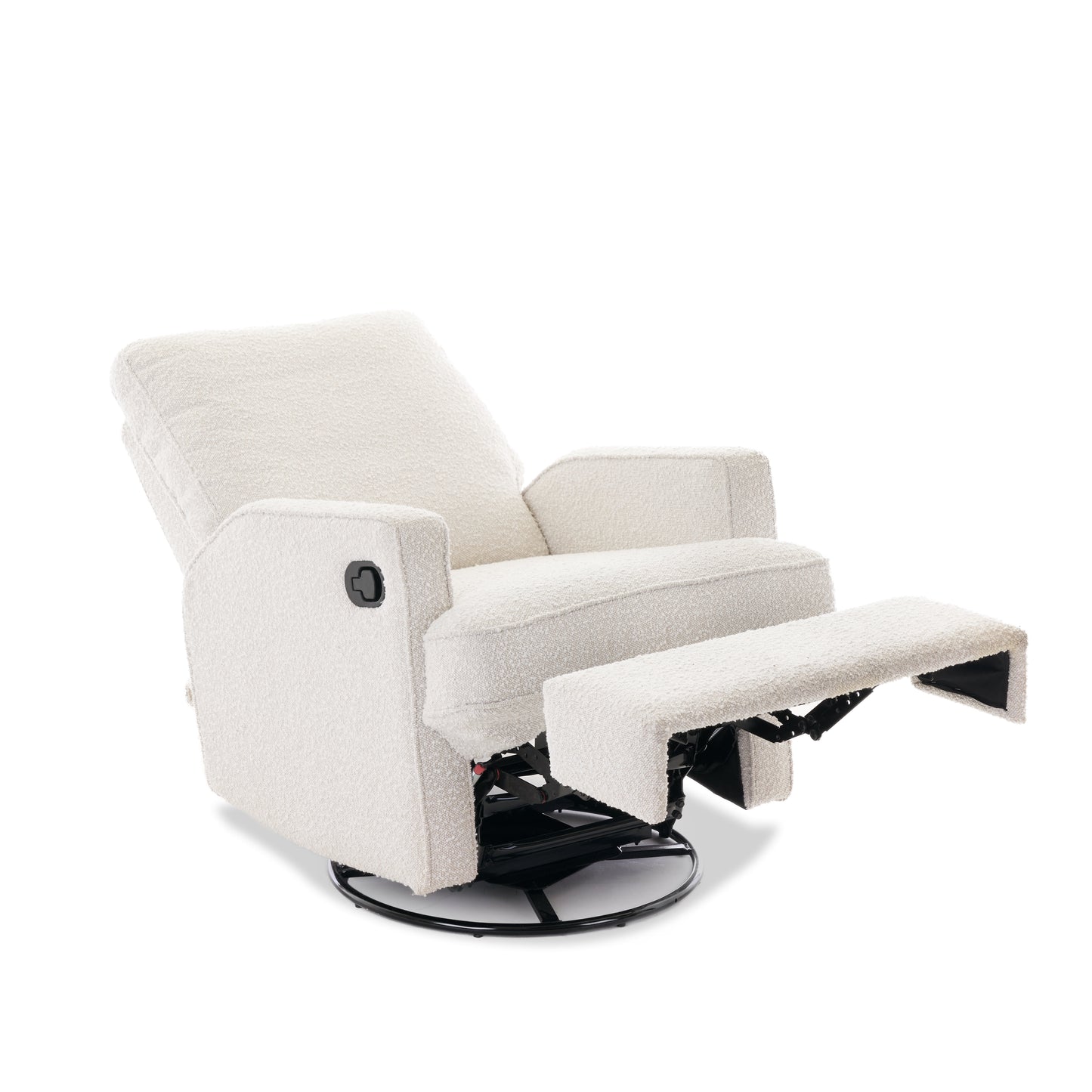 Obaby Madison Swivel Glider Recliner Chair - Bouclé Style