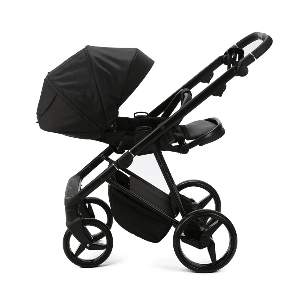 Mee-go Milano Quantum 2-in-1 Pram & Accessories - Carbon Black