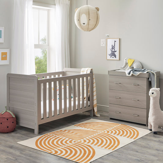 Babymore Caro 2 Piece Nursery Room Set - Grey Wash