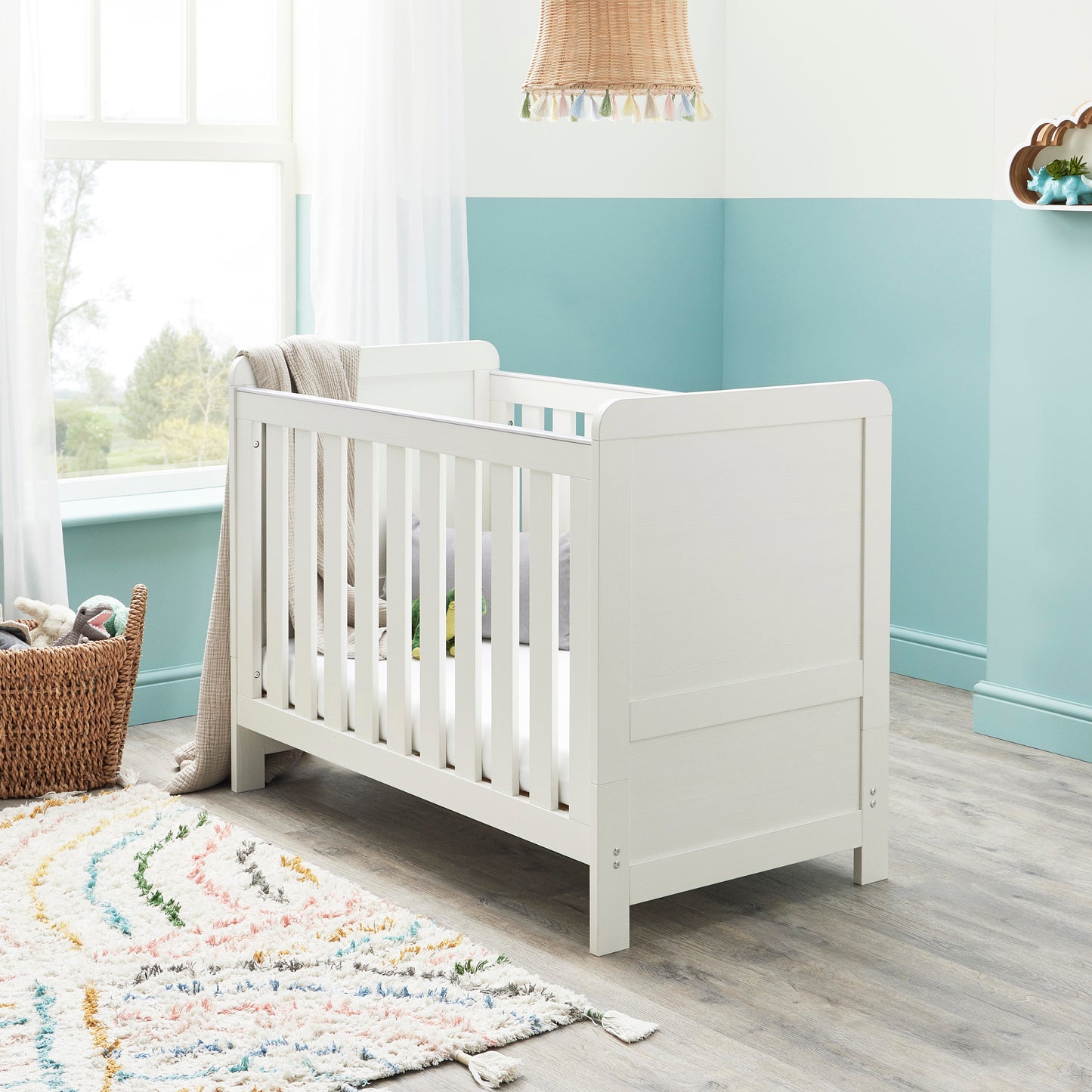 Babymore Caro Mini 3 Piece Nursery Room Set - White Wash